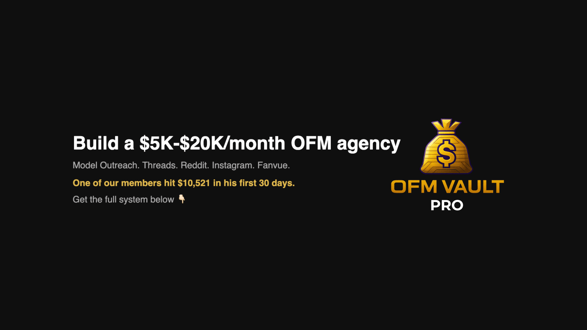 OFM Vault Pro banner